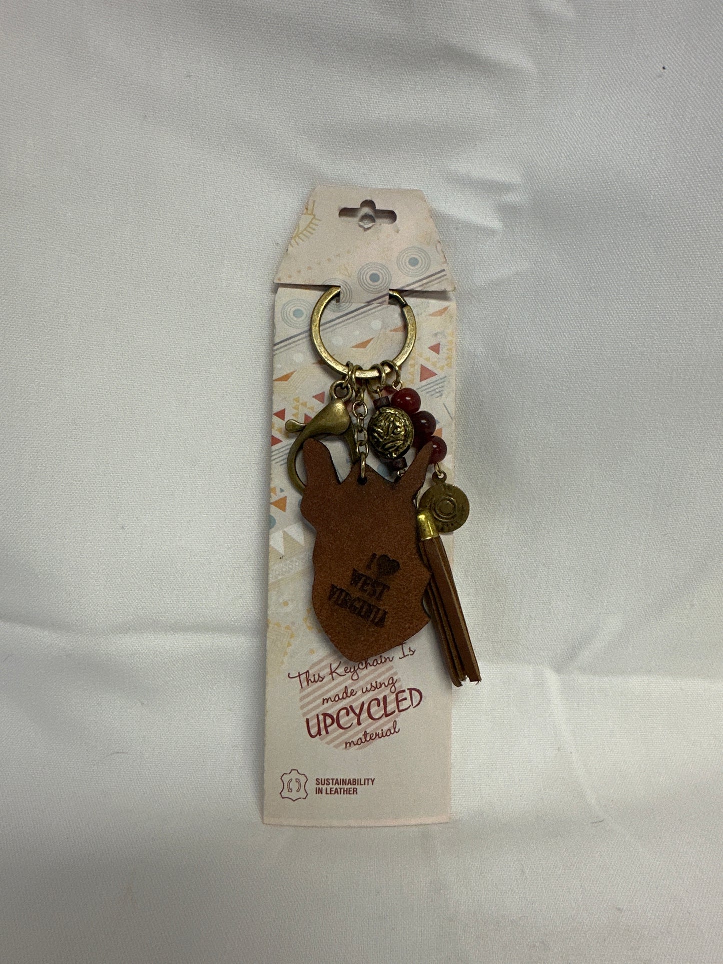 WV leather keychain